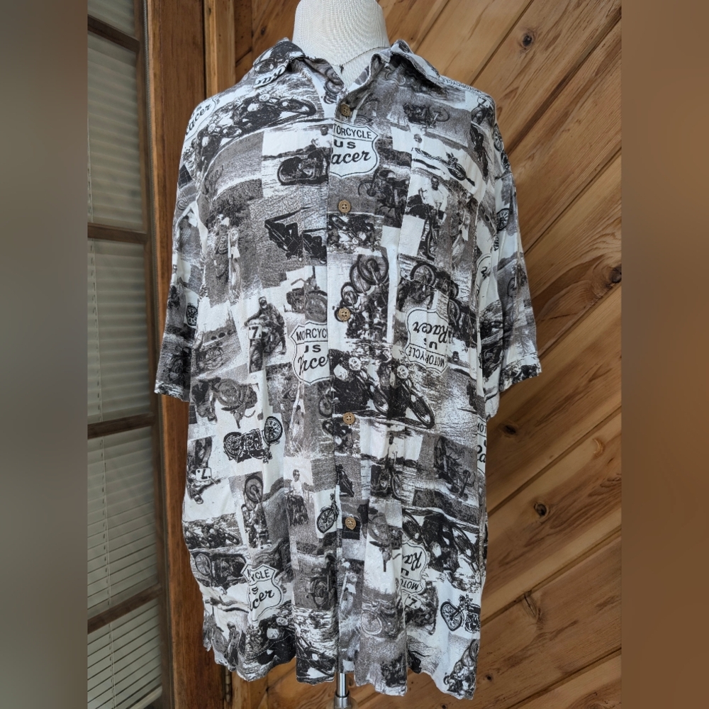 Puritan motorcycle Hawaiian shirt